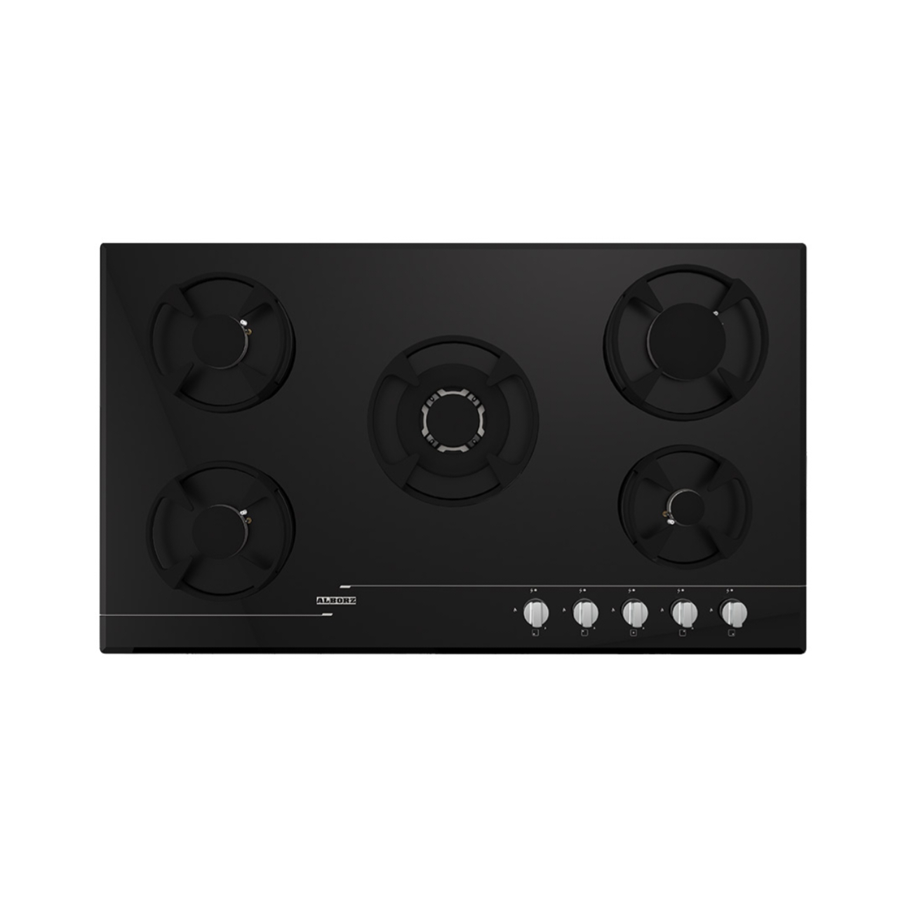 اجاق گاز صفحه ای شیشه‌ای استیل البرز مدل G 5911 با قطعات ایتالیایی