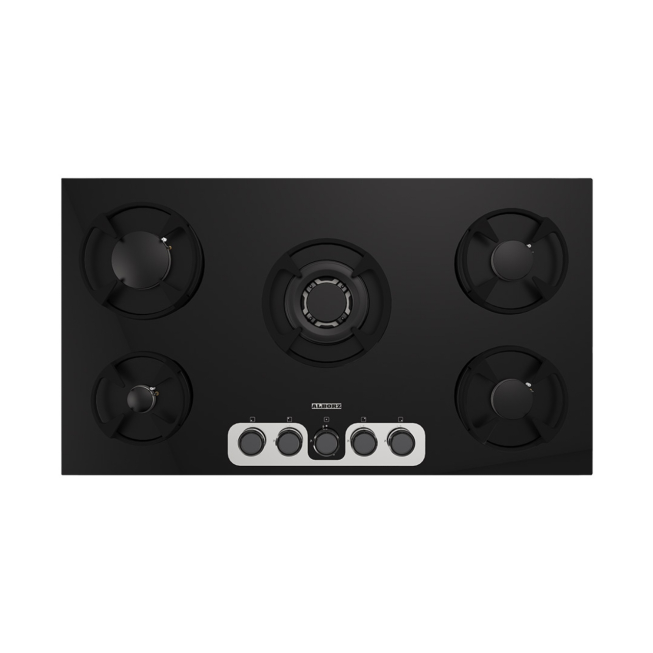 اجاق گاز صفحه ای شیشه‌ای استیل البرز مدل G 5918 با قطعات ایتالیایی