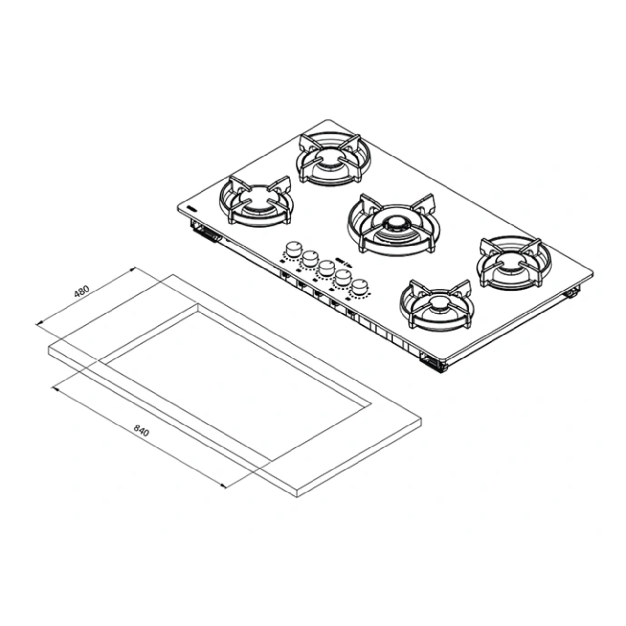 اجاق گاز صفحه ای کن مدل لئو LEO با قطعات ایتالیایی multi-step