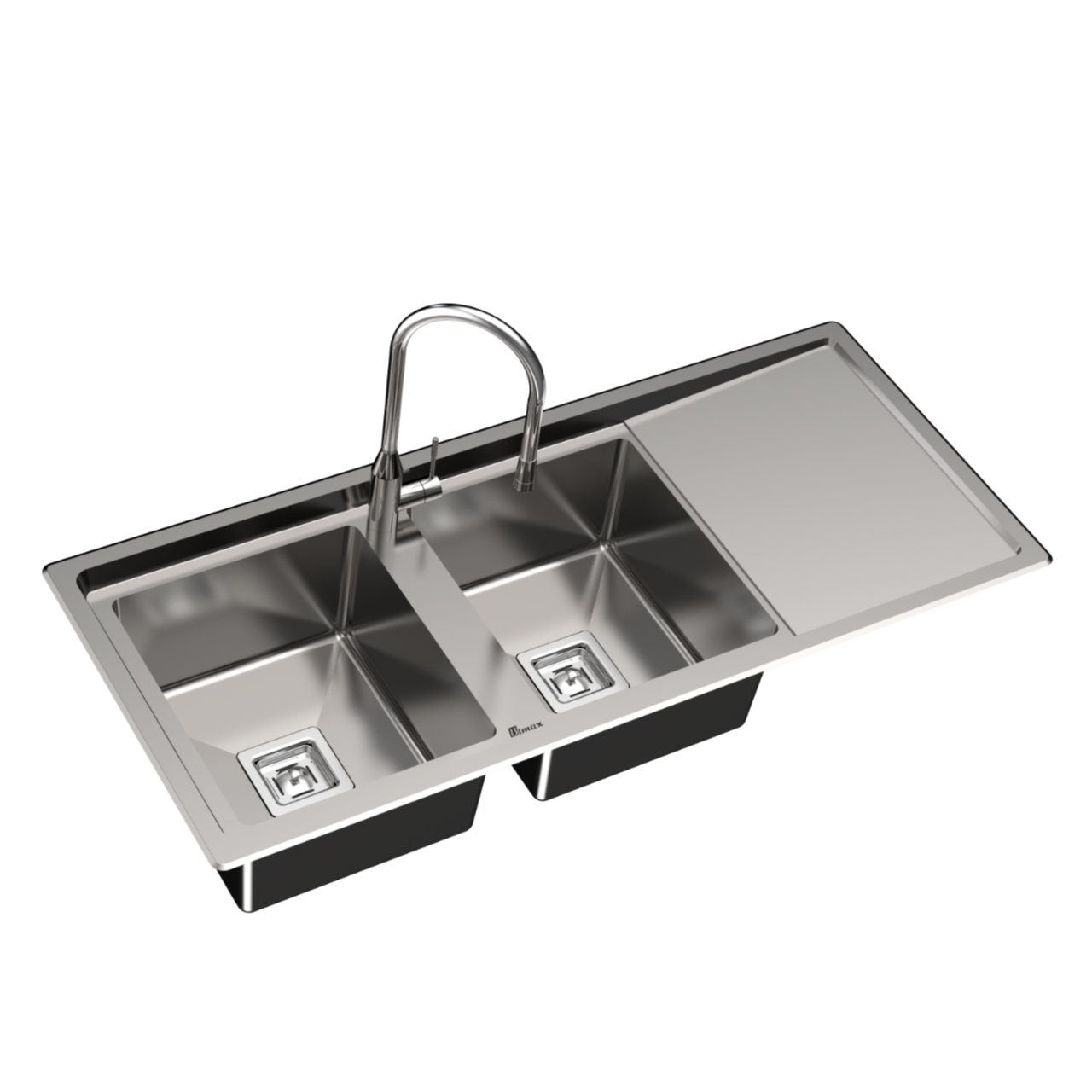 سینک ظرفشویی باکسی توکار بیمکث مدل 743