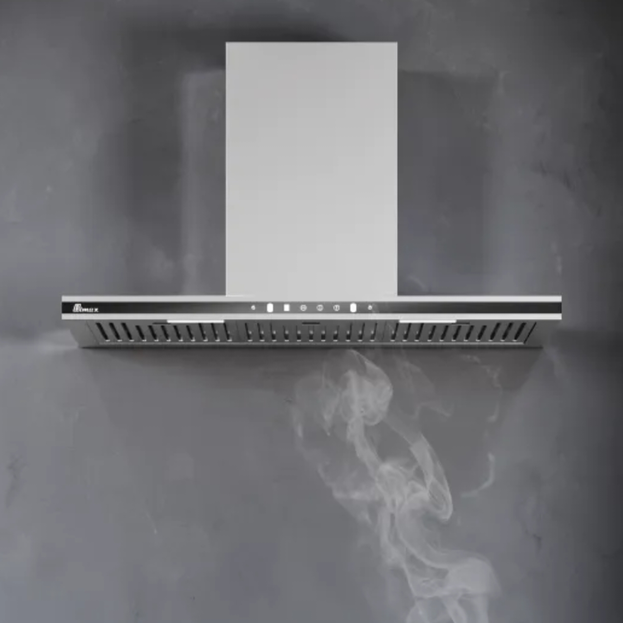 هود شومینه ای فلت بیمکث مدل 1301 سایز 90 استیل