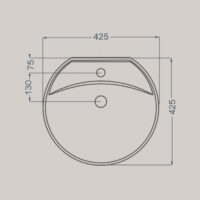 روشویی نیم پایه والهنگ گلسار مدل الگانت