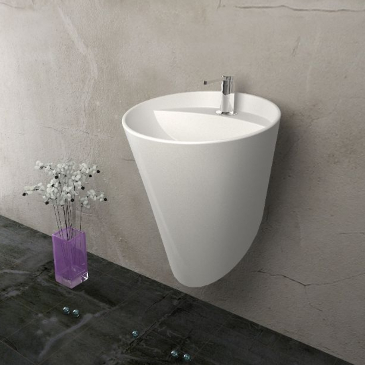 روشویی نیم پایه والهنگ گلسار مدل الگانت