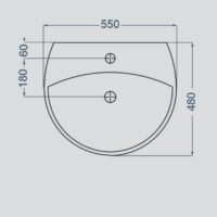 روشویی نیم پایه والهنگ گلسار مدل رومنس