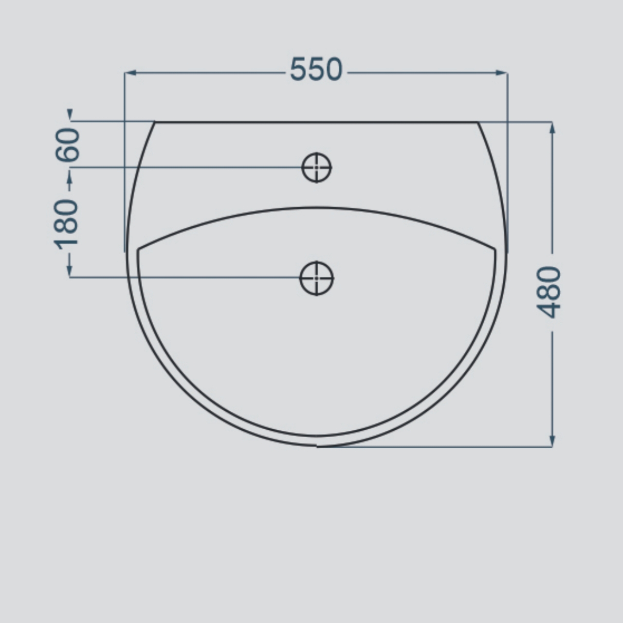 روشویی نیم پایه والهنگ گلسار مدل رومنس