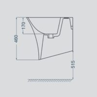 روشویی نیم پایه والهنگ گلسار مدل رومنس