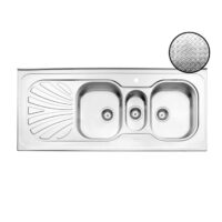 سينک ظرفشویی روکار استیل البرز مدل 530 سایز 60 آجدار dis