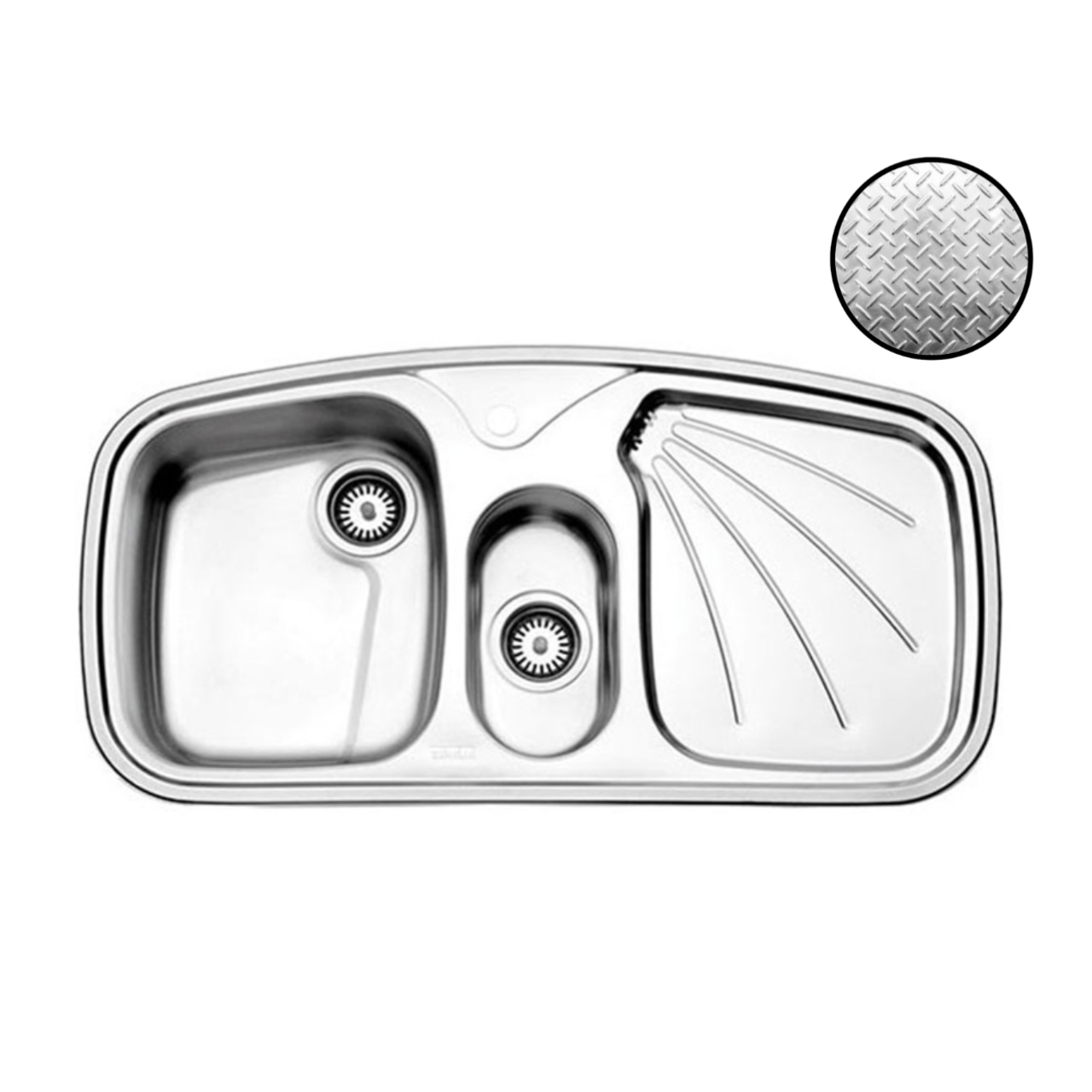 سينک ظرفشویی توکار استیل البرز مدل 610 آجدار dis