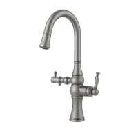 شیر ظرفشویی دومنظوره شاوری(شلنگدار) قهرمان مدل نگین کروم مات