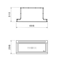 هود مخفی بیمکث مدل 2077 سایز 70 مشکی